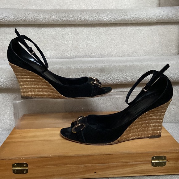 gucci wedge espadrilles / heels / sandals - Picture 3 of 16